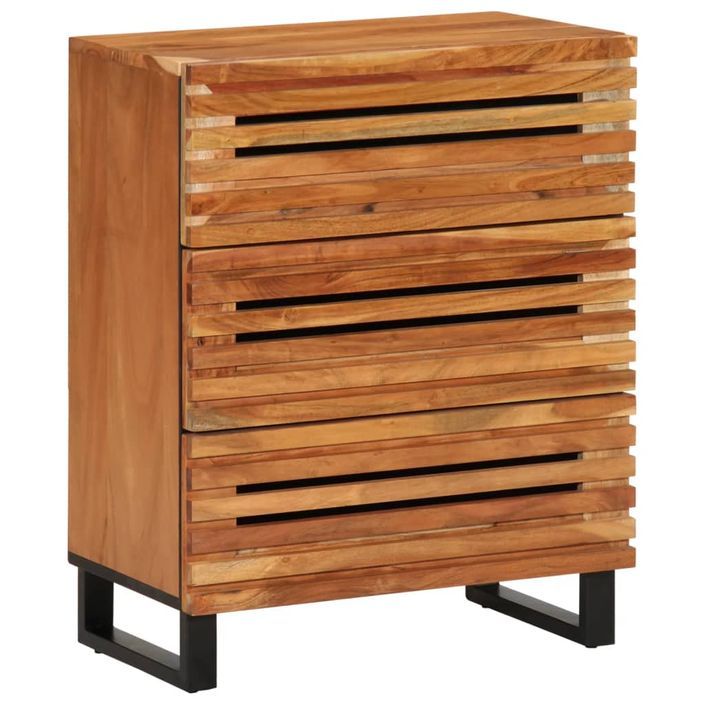 Buffet 60x34x75 cm bois d'acacia massif - Photo n°1