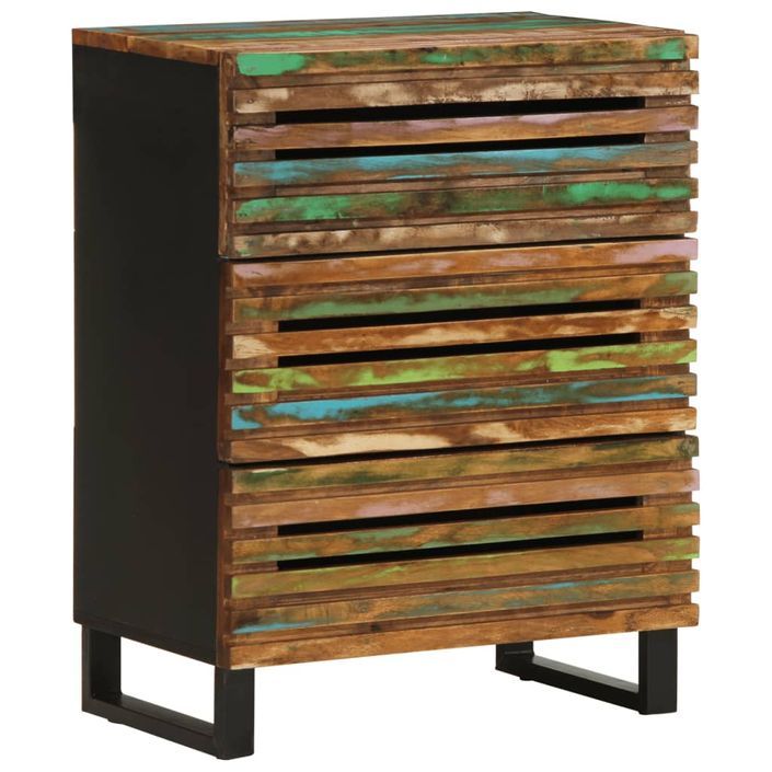 Buffet 60x34x75 cm bois d'acacia massif - Photo n°1