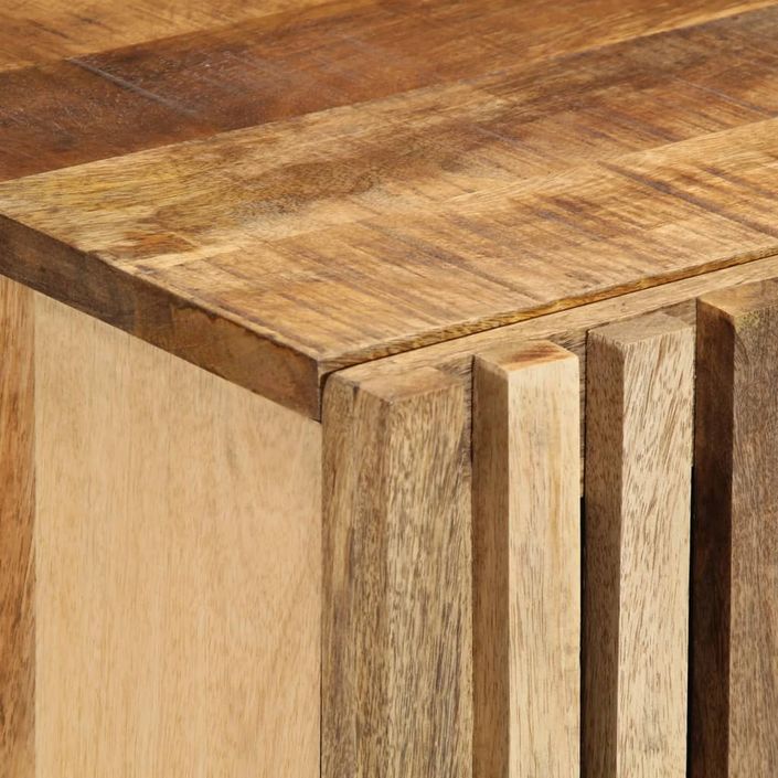 Buffet 60x34x75 cm bois de manguier massif brut - Photo n°7