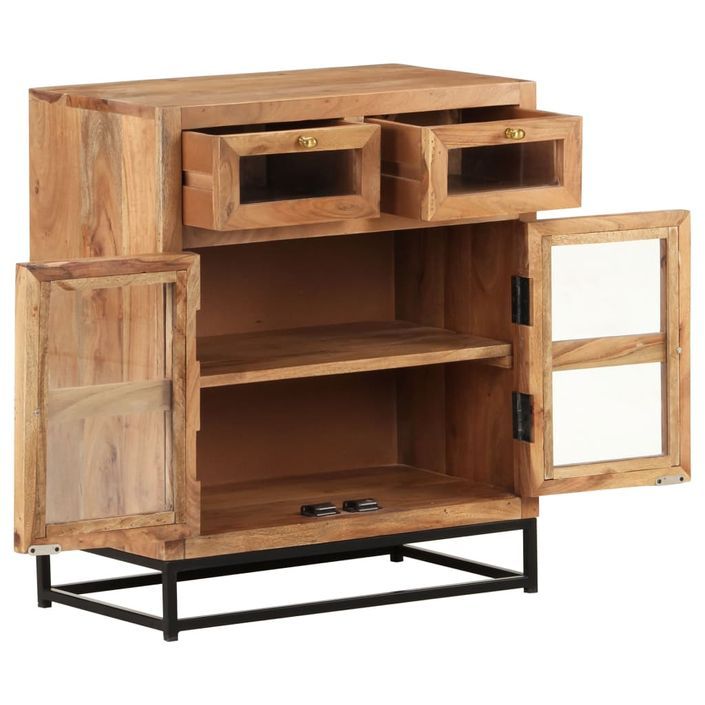 Buffet 60x35x70 cm Bois d'acacia massif 2 - Photo n°6