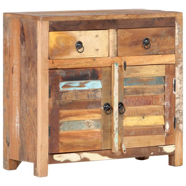 Buffet 70x30x68 cm Bois de récupération solide - Photo n°9