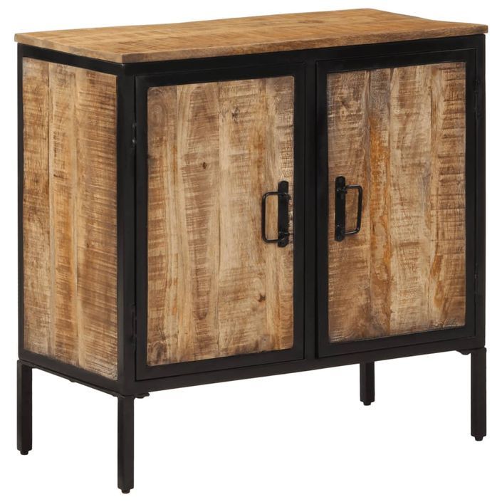 Buffet 70x35x70 cm bois de manguier brut massif - Photo n°12