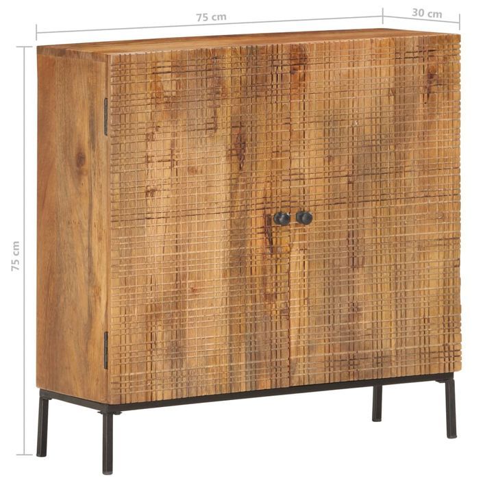 Buffet 75 x 30 x 75 cm Bois de manguier massif - Photo n°7