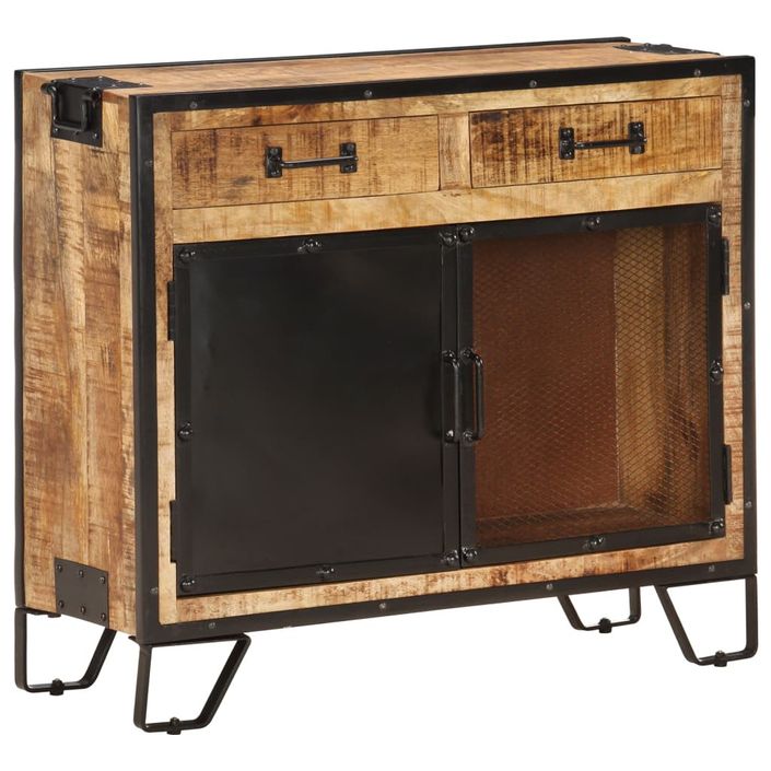 Buffet 80x31x71 cm Bois de manguier massif brut - Photo n°9