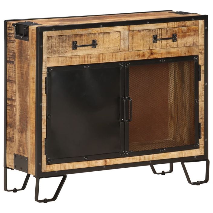 Buffet 80x31x71 cm Bois de manguier massif brut - Photo n°10