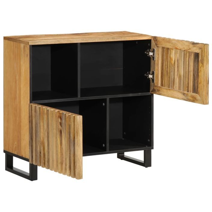 Buffet 80x34x75 cm bois de manguier massif brut - Photo n°3