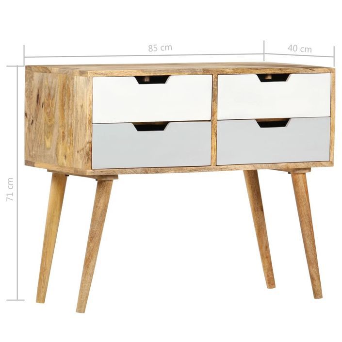 Buffet 85 x 40 x 71 cm Bois de manguier massif - Photo n°6