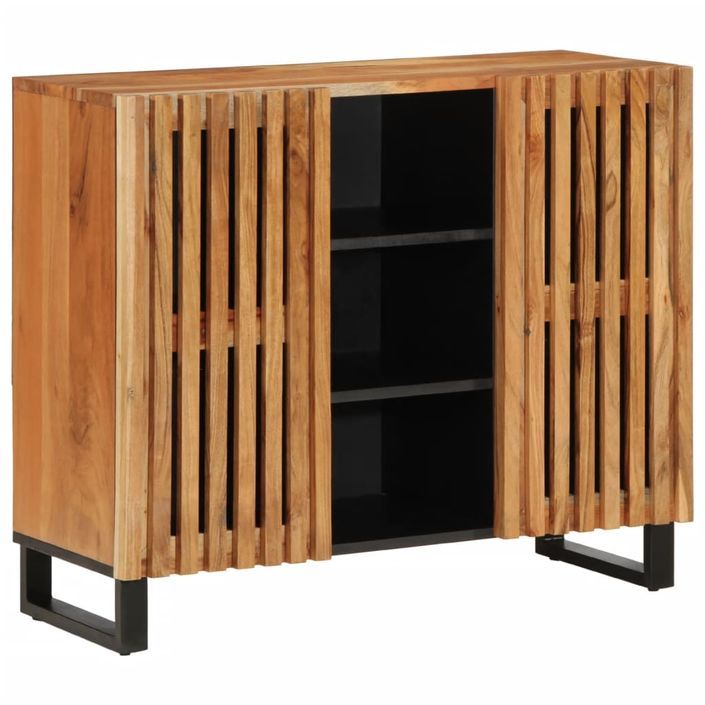 Buffet 90x34x75 cm bois d'acacia massif - Photo n°1