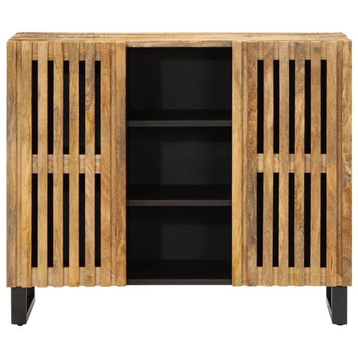 Buffet 90x34x75 cm bois de manguier massif brut - Photo n°2