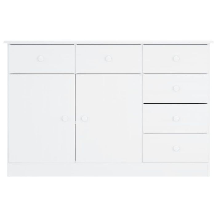 Buffet ALTA blanc 112x35x73 cm bois massif de pin - Photo n°3