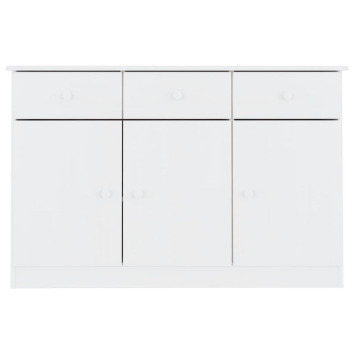 Buffet ALTA blanc 112x35x73 cm bois massif de pin - Photo n°4