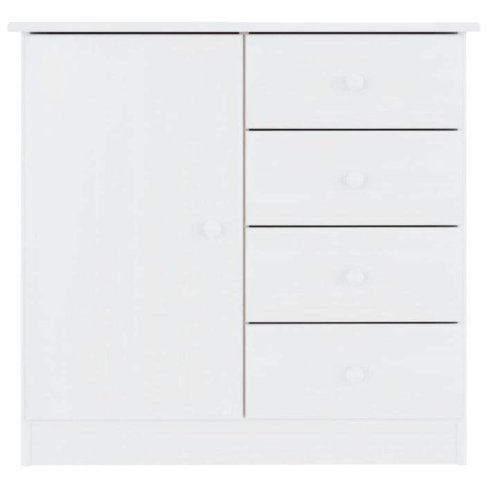 Buffet ALTA blanc 77x35x73 cm bois massif de pin - Photo n°3