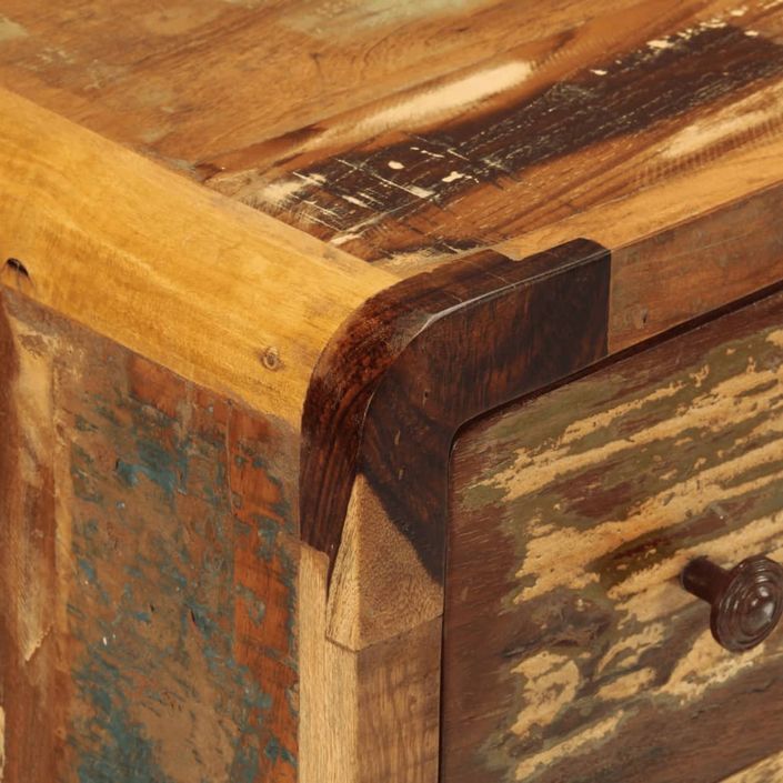 Buffet avec 3 tiroirs 55x30x70 cm bois de récupération massif - Photo n°6