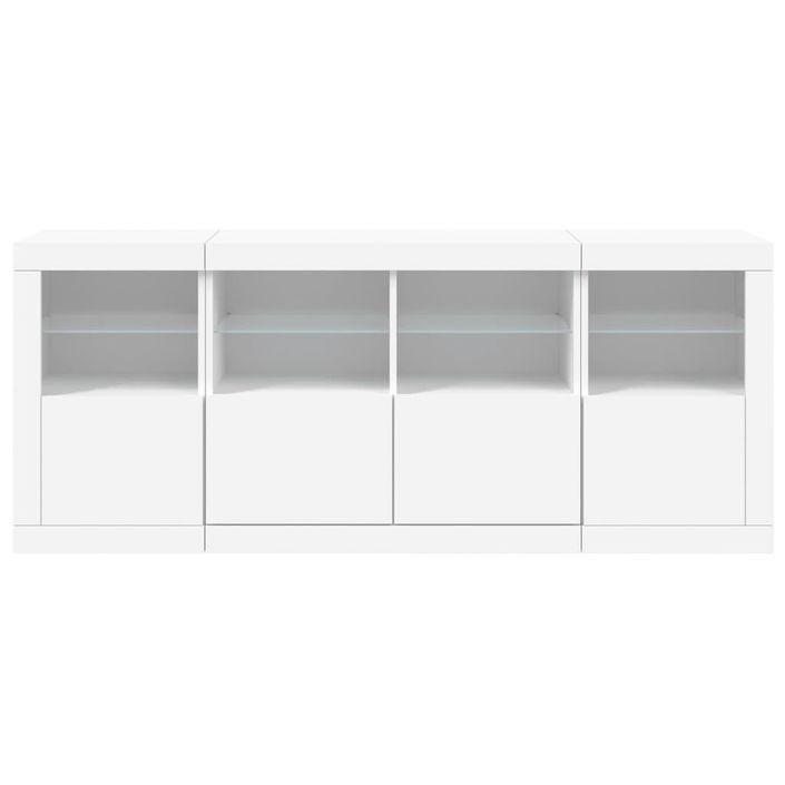 Buffet avec lumières LED blanc 163x37x67 cm - Photo n°6