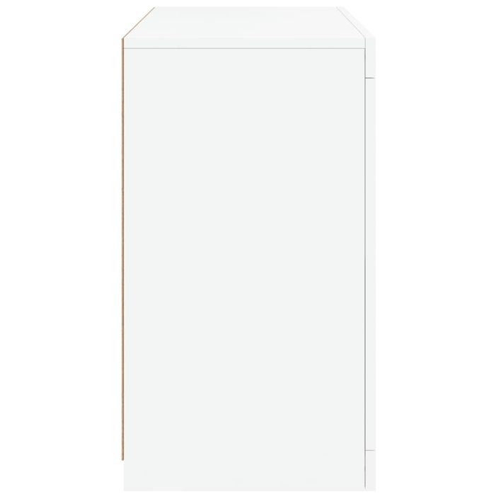 Buffet avec lumières LED blanc 60,5x37x67 cm - Photo n°8