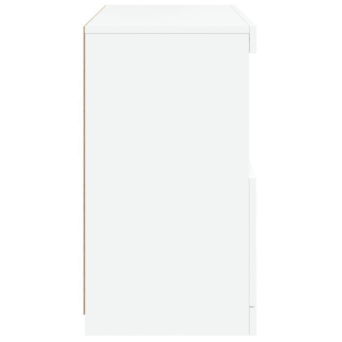 Buffet avec lumières LED blanc 60x37x67 cm - Photo n°8