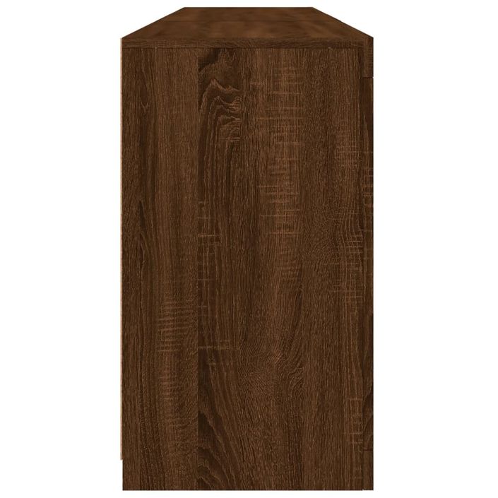 Buffet avec lumières LED chêne marron 181,5x37x67 cm - Photo n°7