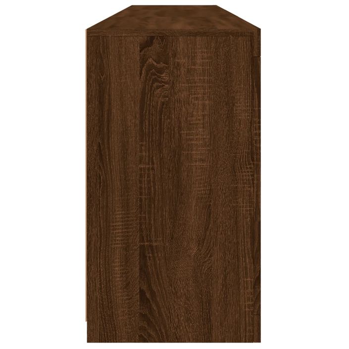 Buffet avec lumières LED chêne marron 181,5x37x67 cm - Photo n°7