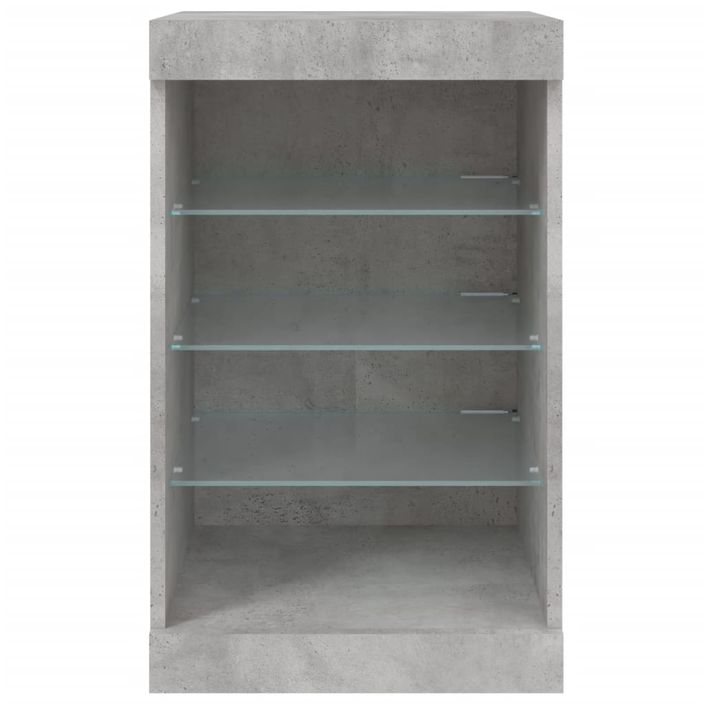 Buffet avec lumières LED gris béton 41x37x67 cm - Photo n°6