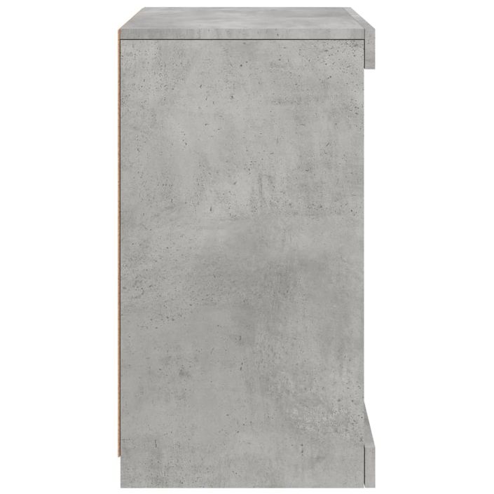 Buffet avec lumières LED gris béton 41x37x67 cm - Photo n°7