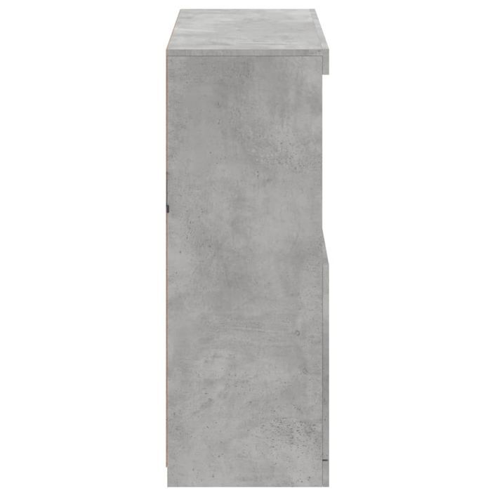 Buffet avec lumières LED gris béton 81x37x100 cm - Photo n°8