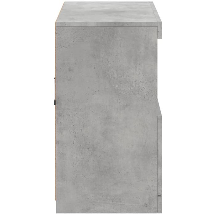 Buffet avec lumières LED gris béton 81x37x67 cm - Photo n°8