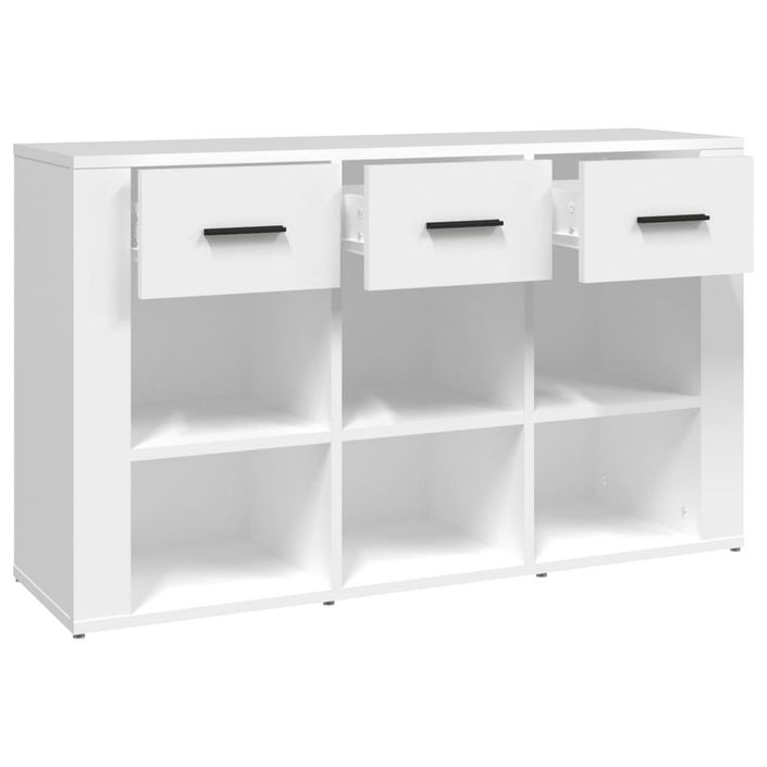 Buffet Blanc 100x30x59,5 cm Bois d'ingénierie - Photo n°8