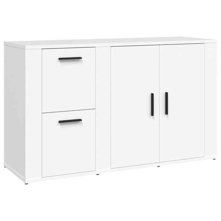 Buffet Blanc 100x33x59,5 cm Bois d'ingénierie - Photo n°1