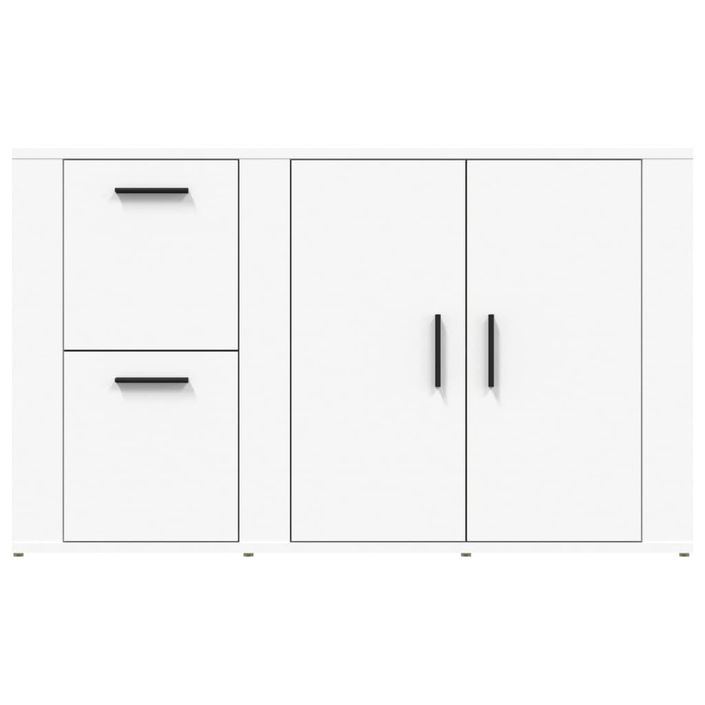 Buffet Blanc 100x33x59,5 cm Bois d'ingénierie - Photo n°6