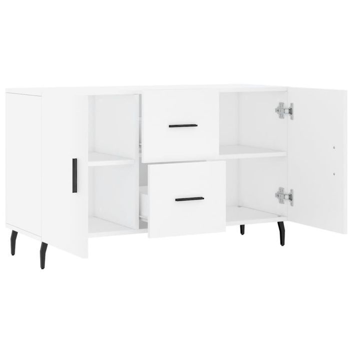 Buffet blanc 100x36x60 cm bois d'ingénierie - Photo n°5