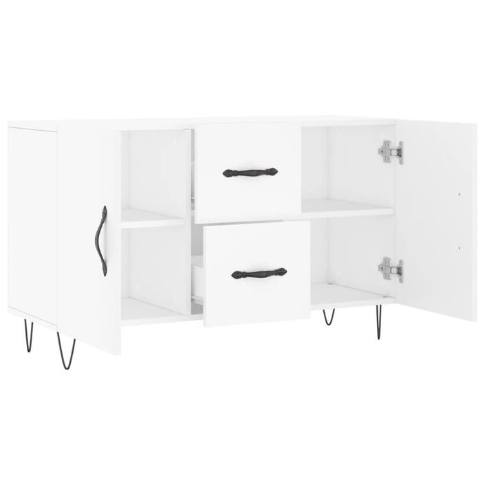 Buffet blanc 100x36x60 cm bois d'ingénierie - Photo n°5