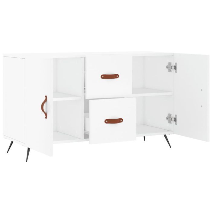 Buffet blanc 100x36x60 cm bois d'ingénierie - Photo n°5