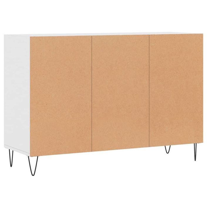 Buffet blanc 103,5x35x70 cm bois d'ingénierie - Photo n°6