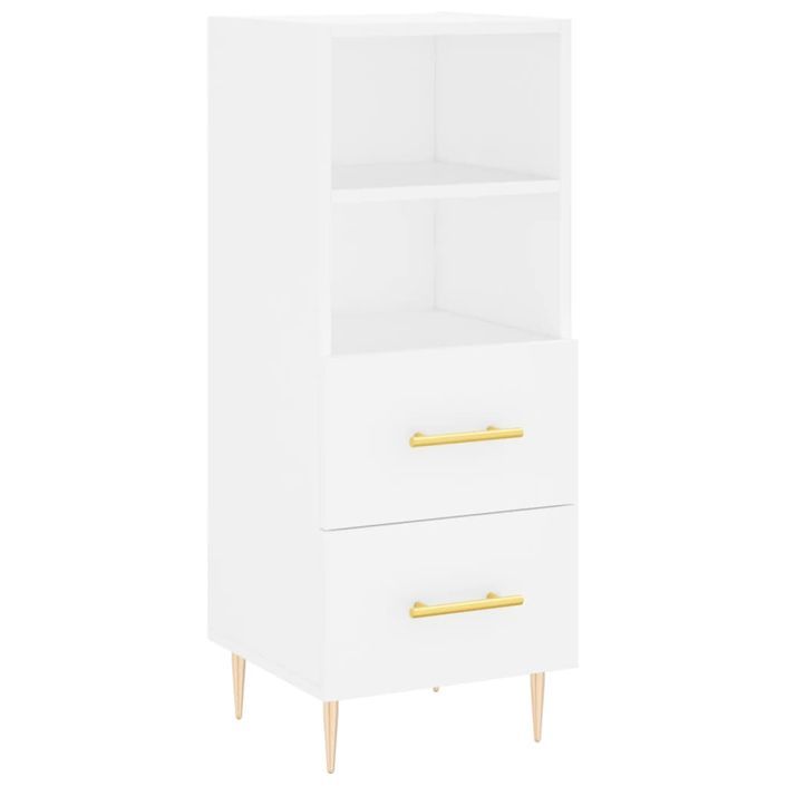 Buffet blanc 34,5x34x90 cm bois d'ingénierie - Photo n°1