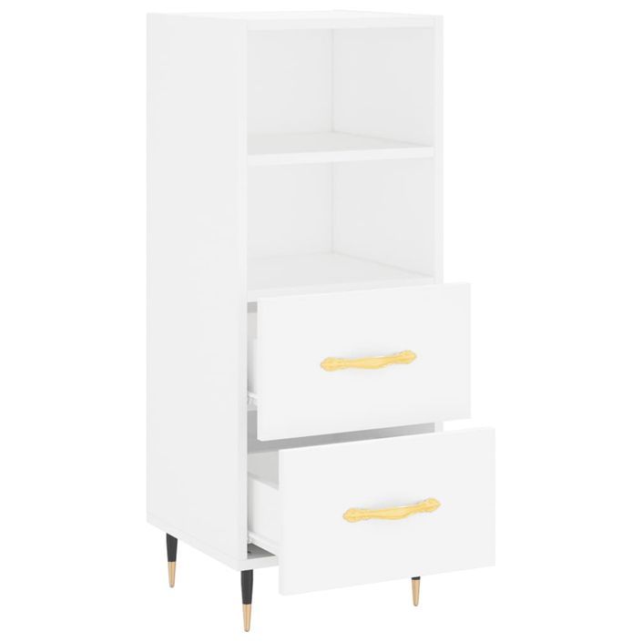 Buffet blanc 34,5x34x90 cm bois d'ingénierie - Photo n°5