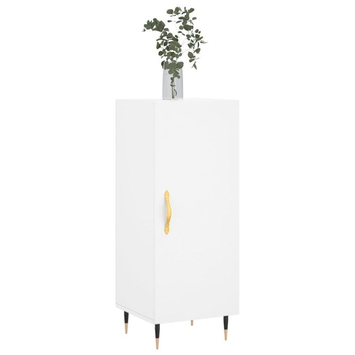 Buffet blanc 34,5x34x90 cm bois d'ingénierie - Photo n°3