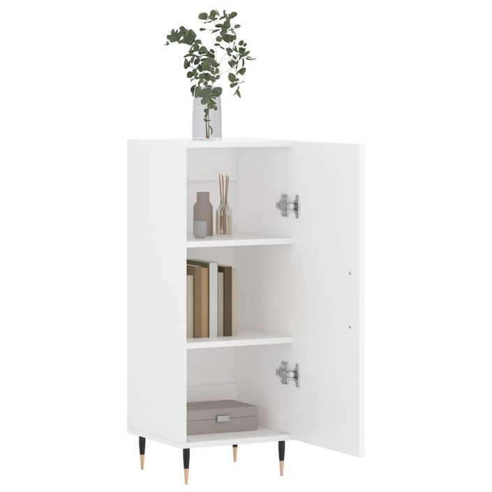 Buffet blanc 34,5x34x90 cm bois d'ingénierie - Photo n°4