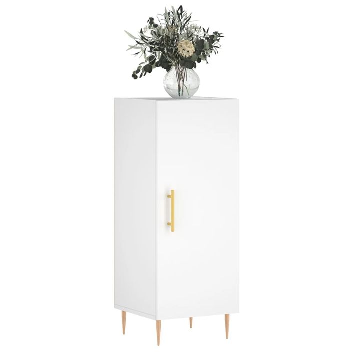 Buffet blanc 34,5x34x90 cm bois d'ingénierie - Photo n°3