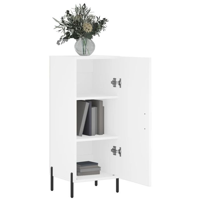 Buffet blanc 34,5x34x90 cm bois d'ingénierie - Photo n°4