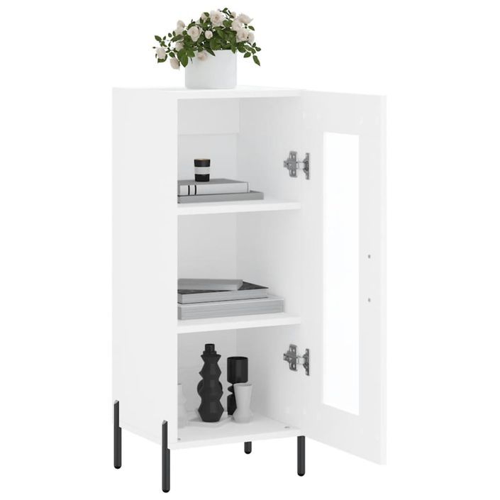 Buffet blanc 34,5x34x90 cm bois d'ingénierie - Photo n°4