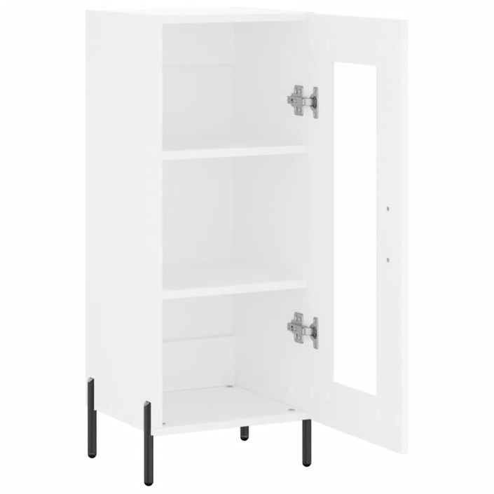 Buffet blanc 34,5x34x90 cm bois d'ingénierie - Photo n°6