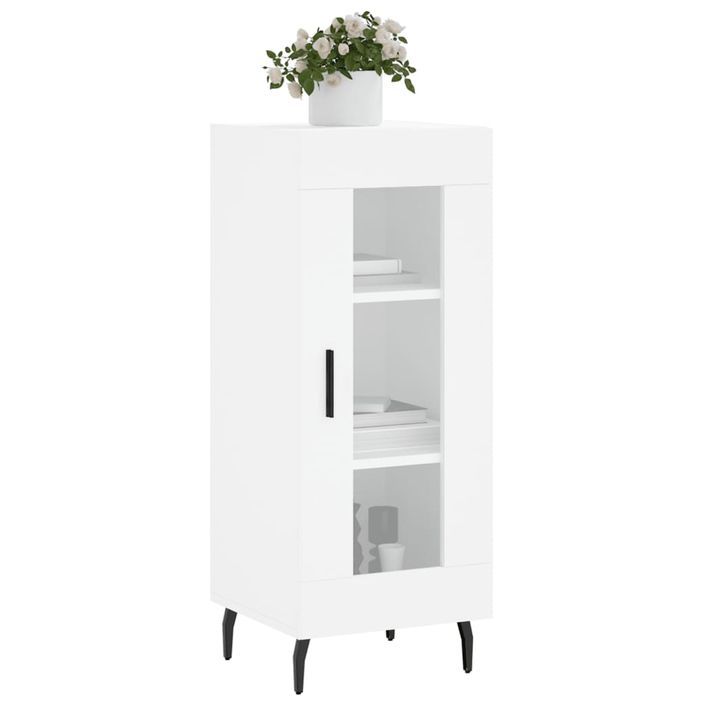 Buffet blanc 34,5x34x90 cm bois d'ingénierie - Photo n°3