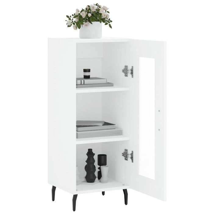 Buffet blanc 34,5x34x90 cm bois d'ingénierie - Photo n°4