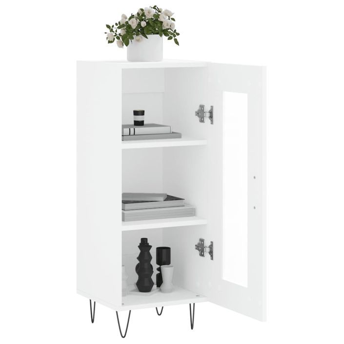 Buffet blanc 34,5x34x90 cm bois d'ingénierie - Photo n°4