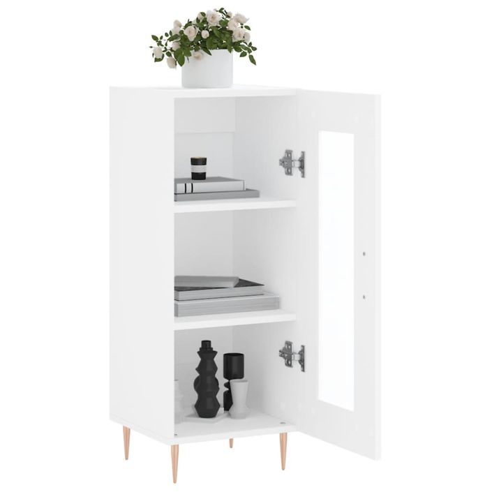 Buffet blanc 34,5x34x90 cm bois d'ingénierie - Photo n°4