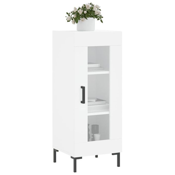 Buffet blanc 34,5x34x90 cm bois d'ingénierie - Photo n°3