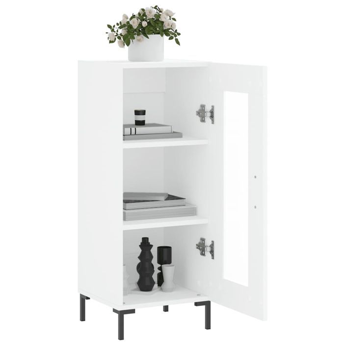 Buffet blanc 34,5x34x90 cm bois d'ingénierie - Photo n°4