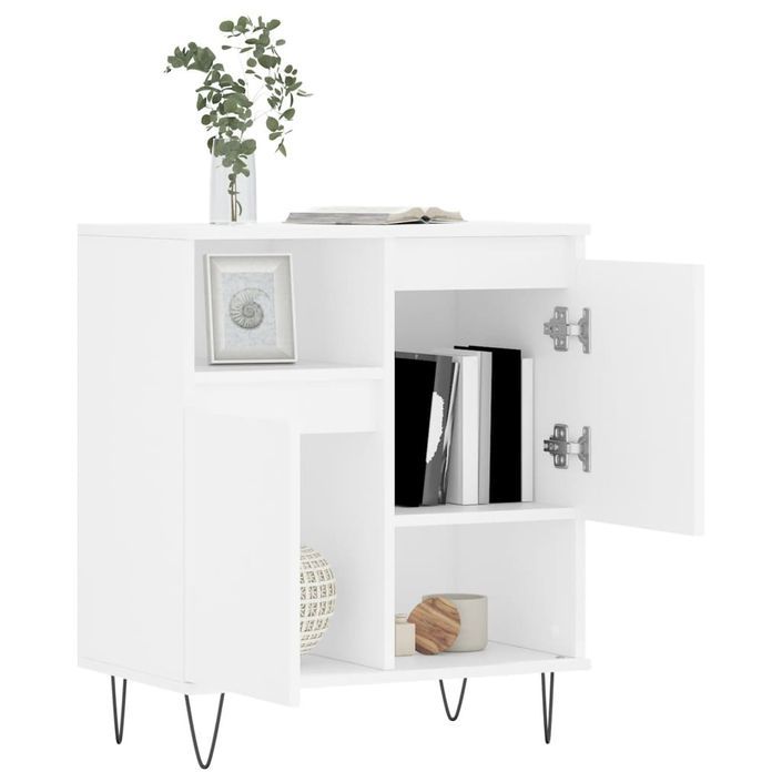 Buffet Blanc 60x35x70 cm Bois d'ingénierie - Photo n°4