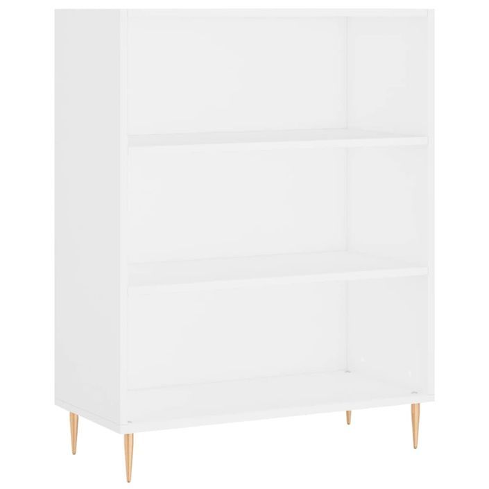 Buffet blanc 69,5x32,5x180 cm bois d'ingénierie - Photo n°4