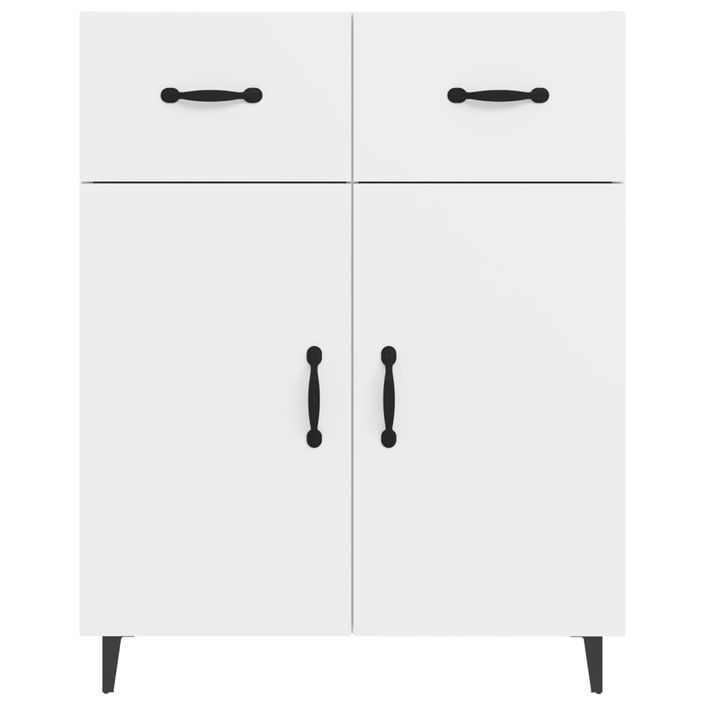 Buffet Blanc 69,5x34x90 cm Bois d'ingénierie 3 - Photo n°5